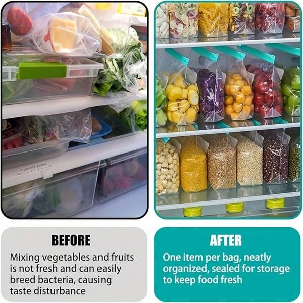 3  Reusable Food Storage Bags Stand Up, 60 Pack Leakproof Freezer Bags,  Gallon Bags, Reusable Plastic Snack Bags, Lunch Sandwich Bags For Home & Travel