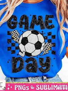 Cute Unisex Premium Casual T-Shirts For Soccer Match Day, Soccer Glow, Soccer Vibes, Retro Soccer Jersey Design, Soccer Mom, Match Day, Sports. Breathable And Fashionable Short Sleeve T-Shirts For Men And Women. - 藍色 - 查看 1