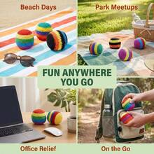 Knitted Bag Set, Hand Woven Foot Bag, Various Foot Bags For Adults, Colorful Juggling Foot Bags For Beginners, Hand Woven Throwing Bags - A - View 4