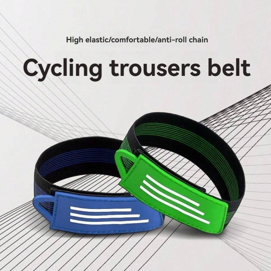 Reflective Cycling Strap, High Visibility Night Riding Safety Warning, Elastic & Adjustable Leg Band To Prevent Pants From Getting Caught In Wheels, Suitable For Cycling, Night Running, Commuting, Unisex Cycling Accessory