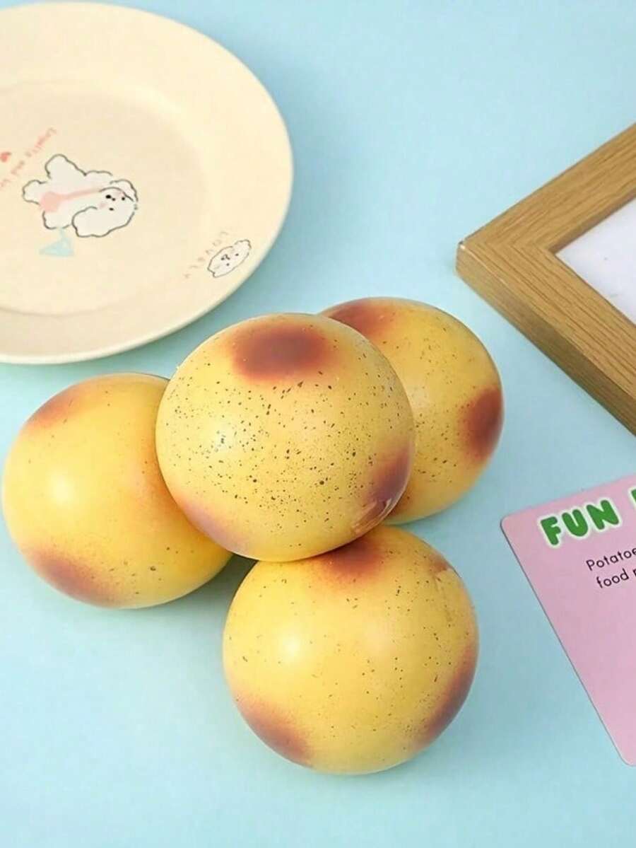 1 Pcs Potato Shaped Squeeze Toy, Realistic Food Inspired Squeeze Gadget, Soft And Durable Construction Desktop Decoration Ornament, Portable Stress Relief Toy For Daily Relaxation, Ideal Small Gift For Festival Birthday Holiday And Daily Surprise - 彩色 - 查看 1