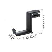 360° Rotating Earphone Holder, Made Of Plastic With Minimalist & Fashion Design, Featuring Cable Management Slot, Scratch-Resistant Curved Hook, Rotatable Earphone Stand And Non-Slip Rotating Storage Rack - Multicolor - View 4