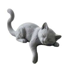 Slouchy Sleeping Cat Ornament Display Hanging Edge Decoration Display Companion Workstation Desktop Desk Home - A - View 6