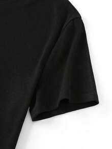 Camiseta de Mujer con Estampado de Calavera y Cerezas, Cuello Redondo, Primavera/Verano, Camiseta de Algodón de Cuello Redondo para Mujer, Estilo Urbano, Camisa Holgada de Talla Grande. - Negro - Ver 3