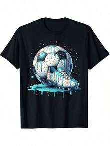 Children's T-Shirt With A Football Ice Cream And Sprinkles Theme, Respect The Drip - 白色 - 查看 1