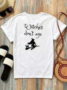New 180g Short-Sleeved T-Shirt, 1% Cotton, With Front And Back Prints - Vintage Rock, Rock Music - Fashionable Printed T-Shirt For Women, Short-Sleeved, For All Seasons, Modern Clothing - Suitable For Layering In Spring And Autumn Or As A Standalone Garment In Summer, Unisex. - 白色 - 查看 2