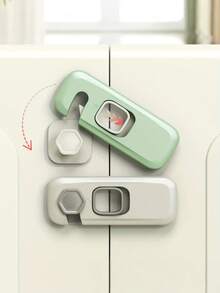 2pcs Universal 360° Rotatable Single Door Refrigerator Lock, Safety Protection Lock For Cabinets, Freezers, Easy Installation With 2 Adhesive Pads, No Drilling Required - Lock - View 8