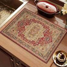 1 Piece, Soft, Absorbent Kitchen Countertop Drying Mat With A Slip-Resistant Rubber Base. Suitable For Quick-Drying, Waterproof Storage Mats For Utensils And Coffee Machines. Multi-Functional Insulating Silica Gel Household Mat. - Multicolor - View 2
