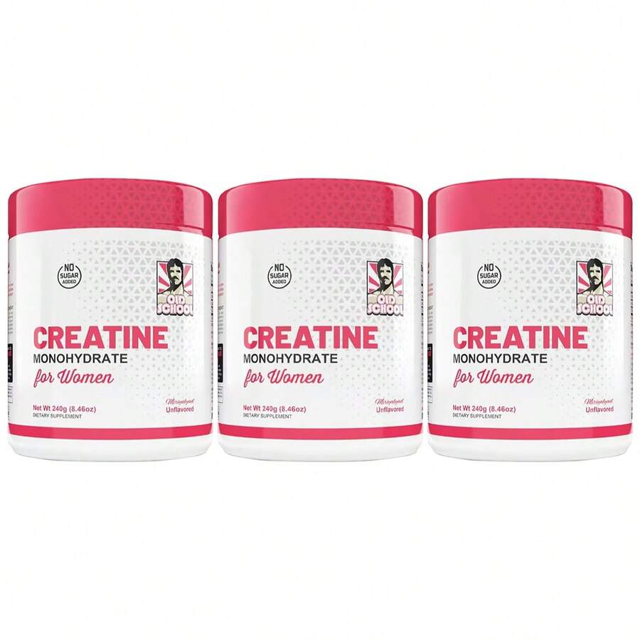 Miriyalyad Women's Premium Creatine Monhydrate And Collagen+BCAA Blend-Muscle Support, Hair&Nails Strength, 30 Servings, No Sugar, No Artificial Additives, Dietary Supplement, 8.46oz - 3PCS - 查看 1
