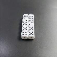 Easytoday 10pcs/Set High Quality 14mm/16mm Dice Set, White Dice With Black Dots, Acrylic Round Corner D6 Dice For Club Party Use - White - View 8