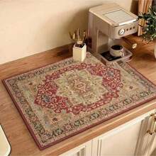 1 Pc, Soft, Absorbent Kitchen Countertop Drying Mat, Suitable For Quick-Drying, Water-Resistant Storage Mats For Utensils And Coffee Machines. Multi-Functional Insulating Silica Gel Household Mat With Various Designs Available. - Multicolor - View 15