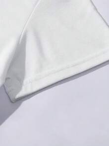 Camiseta de mujer de manga corta, de gran tamaño, con estampado de calavera, monstruo, tigre malasio y flores. |   Cómodo y casual, cuello redondo, longitud regular, patrón geométrico, versátil para estilos de primavera y verano, elegante regalo para mujeres, 100% algodón. - Blanco - Ver 6
