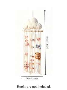 1 pièce Pince à cheveux en forme de nuage blanc pour filles, support d'affichage d'accessoires pour cheveux de bébé, décoration pour la chambre des filles - Multicolore - Voir 8
