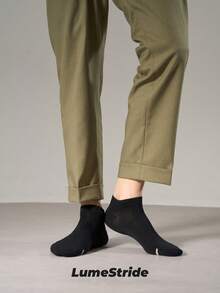 Calcetines de tripulación para hombre | Negocios & Uso diario | Calcetines de vestir versátiles | Algodón cómodo | Estilo que combina con todo - Negro - Ver 2