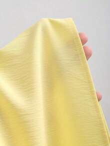 YHHSweetra Vestido casual de línea A amarillo sólido con pliegues, sin tirantes, de moda sencilla para fiestas, playa y citas, primavera y veranoYHH - Amarillo - Ver 6