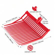 6PCS Manure Fork Replacement Head, 18 Angled Tines Horse Manure Fork Head, Durable Plastic Pitchfork Heads, Horse Mulch Rake For Picking Up Stable Stall Muck Grass Hay Cleaning Farm Work - Đầu nĩa xúc cỏ khô, 18 răng, PP, bộ 6 cái - Xem 10