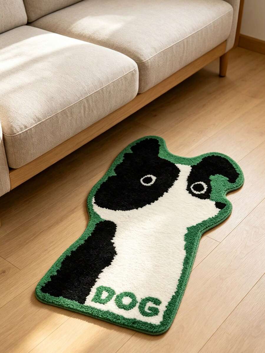 1 pieza Felpudo con diseño de Border Collie en blanco y negro, adecuado para entrada, alfombra pequeña, felpudo de bienvenida, alfombra, felpudo de exterior, alfombra de cocina, decoración del hogar, felpudo de puerta principal, alfombra de área pequeña, felpudo de exterior, decoración del hogar, alfombra de área, alfombra de jardín, alfombra lavable - C - Ver 1