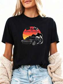 Camiseta familiar con diseño de donuts para el primer cumpleaños de la tía querida. - Negro 4 - Ver 3