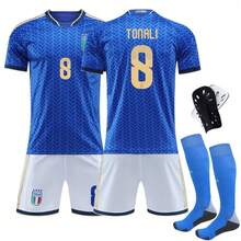 World Cup Italy 18 Barella Jersey Home Shirt Football Team Uniform For Adults - 2627 Italy Home Team No. 1 - View 12