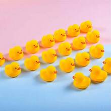 5 uds pato de goma juguetes de baño Mini patos amarillos pato flotante juguete de baño de bebé ducha fiesta favores regalo para niños pequeños niños niña - 5 piezas - Ver 5