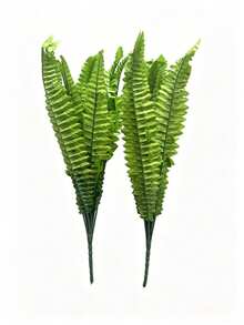 2pcs/1pc - Artificial Boston Fern Plants - 2 Large Artificial Fern Plant Set Suitable For Outdoor, Large Artificial Fern Plants, Suitable For Decoration. These Artificial Plants Are Suitable For Many Indoor And Outdoor Scenes, Such As Living Room, Bedroom, Office, Dining Room, Each Bundle Has 18 Branches. - Green - View 13