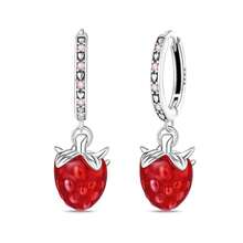 1 Đôi bông tai nữ bằng bạc Sterling S925 chất lượng cao, ít gây dị ứng, hình tròn màu mâm xôi, quà tặng trang sức cho tiệc cưới, sinh nhật, ngày lễ, cặp đôi - PAE415 - Xem 6