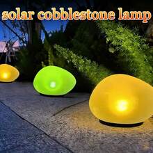 1pc Solar Powered Rock Shaped LED Light, Automatic On/Off No Wiring Required Spherical Atmosphere Light, Indoor/Outdoor Decorative Light, Suitable For Garden Path Patio Tabletop, Christmas Halloween Holiday Decoration - Stone Lamp - View 5