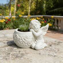 Hive Mold 1PC Angel Silicone Mold, Angel Nestled In A Flower Pot, Easy Demolding & High Flexibility & 3D Clear Detail Epoxy Resin Mold For DIY Handmade Crafts, Home Decor, Gift Making, Suitable For Craft Lovers, DIY Makers & Home Decoration Enthusiasts - Mold 057 - View 2