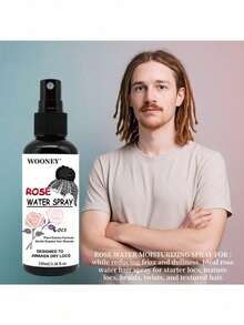 玫瑰水保湿喷雾，专为脏辫设计，减少毛躁和暗沉。适用于刚开始留脏辫、成熟脏辫、辫子、扭辫和各种纹理发质。令秀发柔顺、柔软、不油腻，方便护理。 - 1 件 - 查看 5