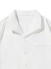 mulinsen Men's Linen Casual Shirt, Lightweight Breathable Loose Short Sleeve, Outdoor Sports Hiking Beach Holiday Street Style Minimalist Top - White - View 4