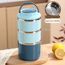 Stackable Insulated Lunch Box, Stainless Steel Thermal Food Container, Portable Reusable Bento Box, Multi-Layer Leak-Proof Food Storage Box, Suitable For Students, Office Workers, Camping, Kitchen Gadgets And Back To School Supplies - Multicolor - View 16