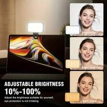 1pc Universal Phone Fill Light, Adjustable Color Temperature, Multi-Level Brightness, Portable Lighting Accessory, Suitable For Computer/Desktop/Laptop Camera, Suitable For Selfie/Video Conference/Photography/Daily Lighting - Mobile Phone Fill Light - View 7