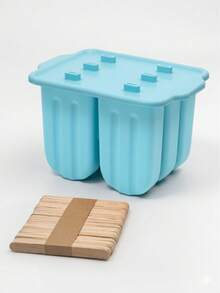 12 Peças Forma de Gelo de Silicone, Fabricante de Picolé, Forma de Picolé DIY com 50 Palitos de Picolé - molde de gelo - Visão 16
