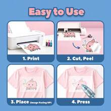 Printable Heat Transfer Paper For Fabric, Heat Transfer Paper, Washable And Durable, Long-Lasting Transfer Without Cracking, Perfect For Custom T-Shirts, Uniforms, Gifts, Etc. - A4 - View 3