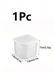 1/7pcs Stackable Square Food Storage Containers, Refrigerator Freezer Soup Bowls With Lids, Bento Lunch Boxes, Suitable For Storing Meat, Vegetables, Fruits, Snacks, Microwave & Dishwasher - Multicolor - View 12