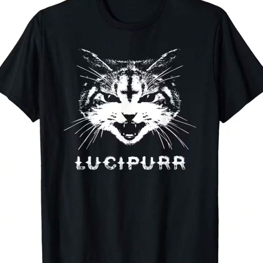 Printed T-Shirt For Men And Women - Black - View 1