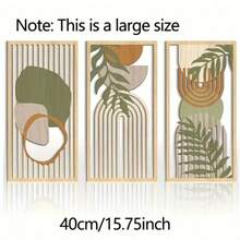 3pcs Bohemian Style/Sage Green Abstract Wooden Wall Art Decor, Bohemian, Minimalist, Geometric Wooden Wall Sculpture, Modern Art Neutral Style Wall Decor, Wall Hanging Floral Line Decoration, Suitable For Living Room, Bedroom, Office.. Art Wall, Room Decor, Birthday Gift, Room Decor, Home Decor, Back To School! - Multicolor - View 11