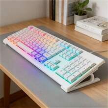 3pcs Ergonomic Keyboard Riser Stand Inclined Stand With Cleaning Brush, Anti-Slip Universal Stand, Multi-Color Optional, Convenient For Typing, Suitable For Long Computer Office, Home Office Supplies, PC Gaming Accessories Additions, Improve Typing - A - View 8