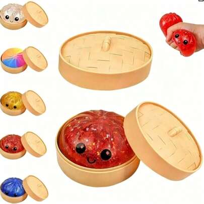 Juguete de alivio del estrés con forma de pan lindo, adecuado para adultos y adolescentes, se puede usar como relleno de huevo de Pascua, pelota sensorial para aliviar el estrés, juguete antiestrés, relleno de calcetín navideño, caja de regalo misteriosa, etc.