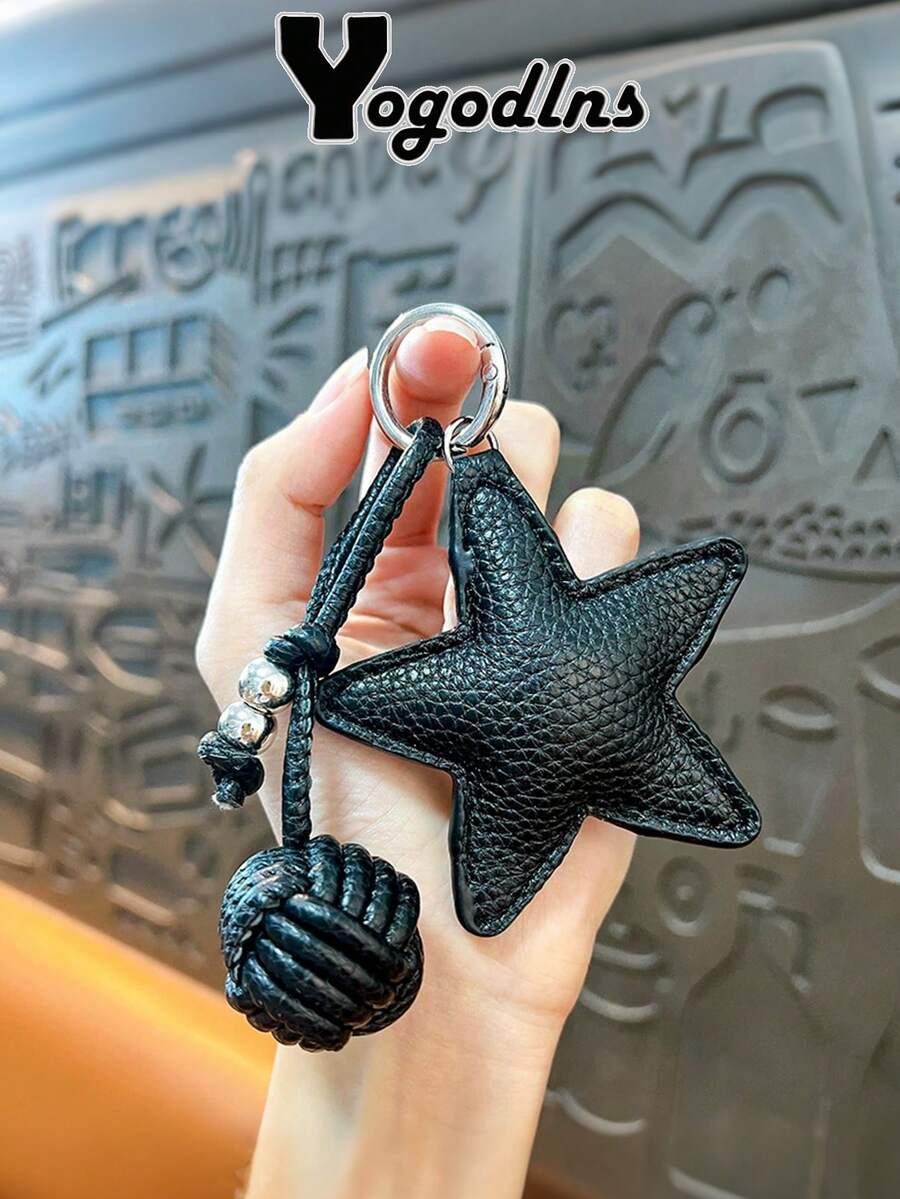 Yogodlns 時尚圖案包包吊飾,附裝飾性迷你包包配件,蝴蝶結鑰匙圈吊飾,適合女性大學生的耳機包裝飾禮物 - 彩色 - 查看 1