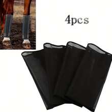 4pcs Horse Fly Boots, Breathable Mesh Horse Leg Wraps To Reduce Hoof Injury And Leg Fatigue, Prevent Horse From Flies And Mosquito Bites - Decorative - View 1