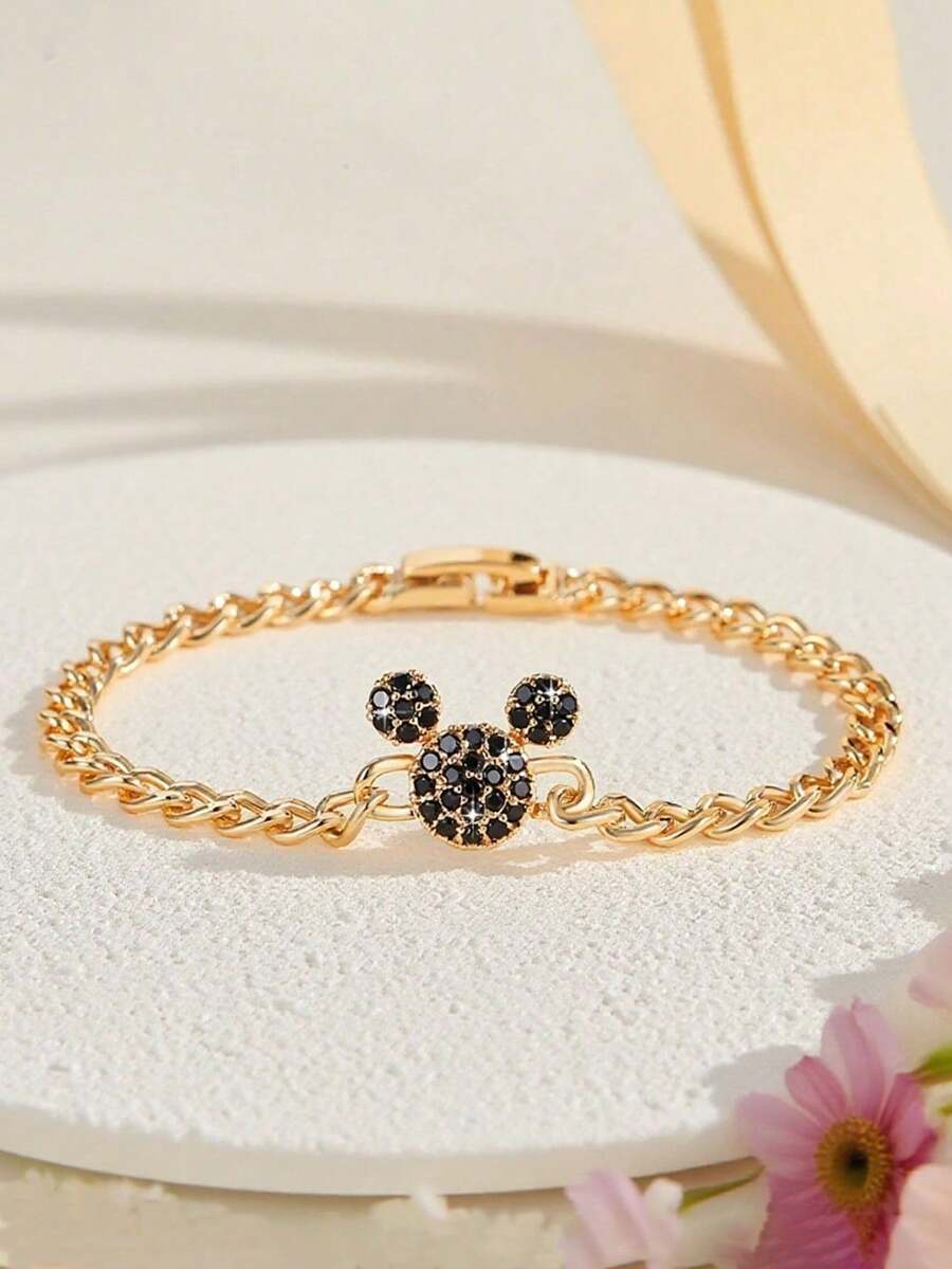 Một chiếc vòng tay Disney Mickey Mouse tối giản, thời trang, đến từ thương hiệu phụ kiện thanh lịch châu Âu, phù hợp để đeo dự tiệc và làm quà tặng. - Nhiều màu - Xem 1