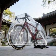 High Transparency Material Road Bike Protective Cover, No Sun Protection Value, Elastic Closure Design, Quick Wear, Suitable For Road Bikes, Mountain Bikes And Other Cycling Gear, Portable Disposable Transparent Bicycle Cover - Multicolor - View 12