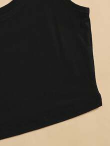 Top tank corto unicolor - Negro - Ver 5