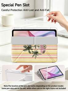黄色四季豆、条纹、跑车、豹纹、椰子树、芙蓉花图案保护套，兼容 iPad Air 8(M4)2026(11 英寸)、Air 4/5 10.9 英寸、7/8/9 代 10.2 英寸，内置笔槽，兼容三星 Tab S6 10.4 英寸，兼容 Kindle 第 11 代(2022/2024)、Kindle Clara 2E、Clara Colour、Clara BW (6 英寸) 和 Libra Colour (7 英寸)，可爱少女风时尚设计，平板电脑桌面装饰，生日和节日礼物。 - 彩色 - 查看 5