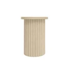 Round Coffee Table Set In A Pack Of 2 With Natural Wood Look And Wave-Shaped Structure – Integrated Side Table, Ideal For Living Room, Bedroom, Study Or Office - Natural - View 10