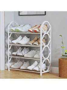 1pc Multi-Layer Storage Shoe Rack, Organizer Shoe Rack, Multi-Functional Shoe Rack, Shoe Rack Organizer, Shoe Storage Rack, Shoe Storage Unit, Thickened Shoe Rack, 4-Layer Shoe Rack, Closet Shoe Rack, Floor Shoe Rack Cabinet, Black , White , Pink, Space-Saving Stackable, Shoe Cabinet Storage, Shoe Storage, Home Decor Living Room, Home Decor, Shoe Rack Organizer - Multicolor - View 11