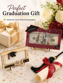 Graduation Money Holder 2026 For Cash 1pc 2 Layers 3D Design, Cash Gift Holder For Graduation, Graduation Gift Idea - One Size - View 3