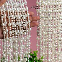4pcs Acrylic Bead Curtain, Tassel Hanging Partition Decor For Room, Window, Doorway, Wedding, Total Length 4m/157.48 Inches - Multicolor - View 6