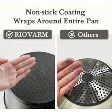 RIOVARM Induction Non Stick Frying Pan And Pot Set With Lids, Granite Cookware Set With Detachable Handles, Stackable Kitchen Cookware With Removable Handles, Camping Frying Pan Set - View 4